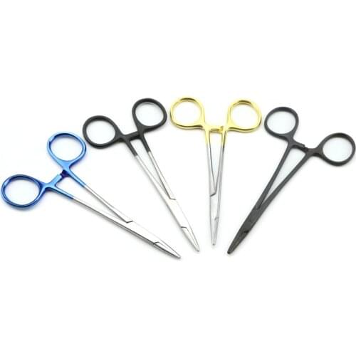 Plastic Surgery Instrument Gold Handle Insert Needle Holder Double Eyelid Embedding Tool