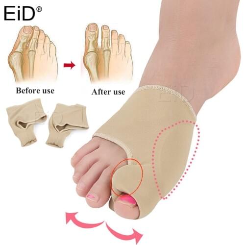 1Pair Big Bone Orthopedic Bunion Correction Pedicure Socks Silicone Hallux Valgus Corrector Braces Toes Separator Feet Care Tool