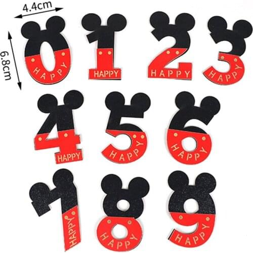 Mouse Cake Toppers Childrens Birthday Decorations Hat Bear Resin Doll Cute Cat Animal Toppers One Year Old Party Baking Supplie