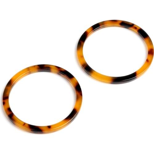 Leopard Print,Tortoise Shell Earring Charm,Acetate Acrylic Beads,Circle Shaped,Boho,Earring Parts,Ohrringe finding,37mm-ACE249