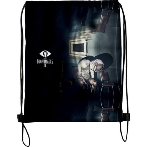 Little Nightmares 2 Fashion Style Student Shoulder Storage Bag Drawstring Travel Beach Backpack Toys Shoes Clothes Organizer