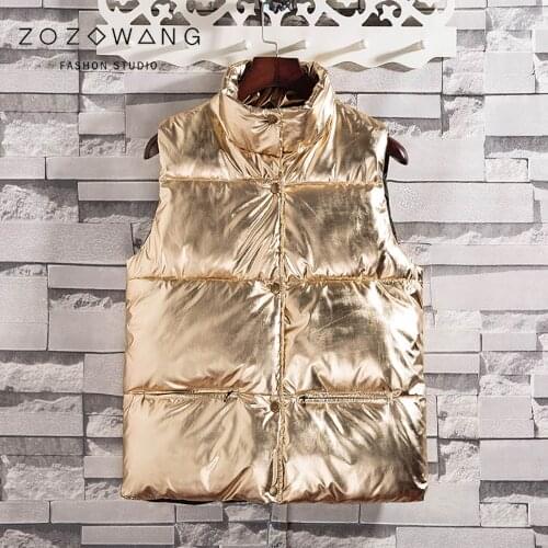 Mens Waistcoat Vest 2020 Winter Hot Sale Casual Solid gold color Men Sleeveless Jacket Quality Vest Windbreak plus size M-4XL