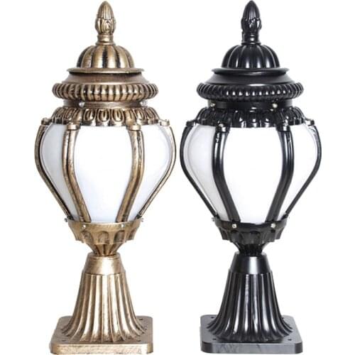 IP55 Europe outdoor pillar lights fence garden school yard column light E27 AC85-265v decoration chapiter lamp WCS-OCL0044