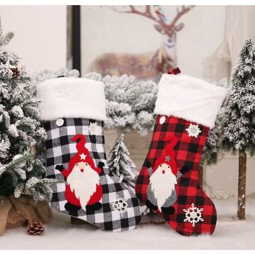 New Year 2022 Christmas Stocking Gnome elf Santa Sacks Xmas Gift Bag Christmas Tree Decorations For Home Adornos De Navidad 2021