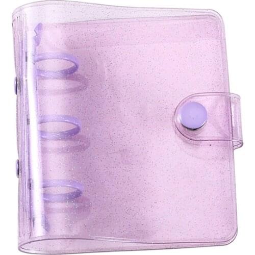 Mini Girls Binder Notebook Cover Photo Card Organizer diario Agenda Clear Planner Bullet Cover School Stationery