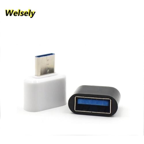 100pcs Usb Female to type-c Adapter OTG Adapter USB 3.1 for Xiaomi mi6 5s huawei p10 p9 honor 9 Smartphones Tablets Accessories