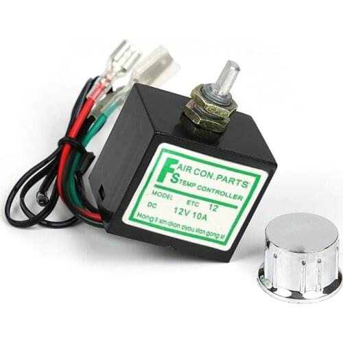 Thermostat Temperature Rotary Switch DC 12V / 24V 10A with Sensor for Auto A/C Air Conditioner Evaporator control switch