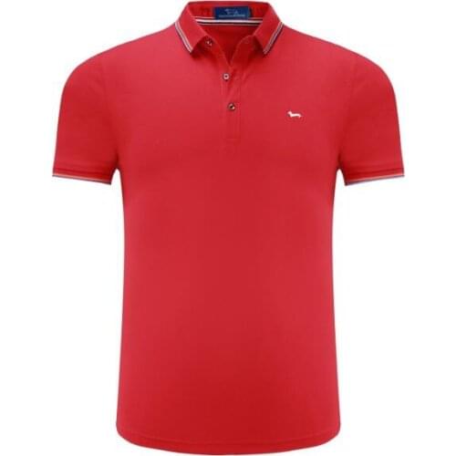 New Brand Men Polos Shirt 100%Cotton Slim Fit Harmont Summer Short Sleeve Shirts Blaine Embroidery Mens Shirt