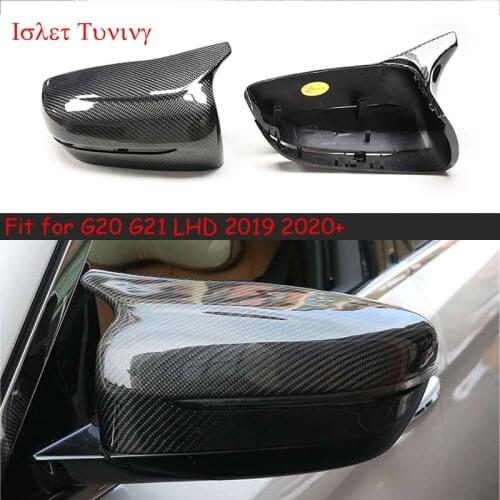 Replacement G20 Carbon Fiber Mirror Cover for BMW 3 Series G20 G21 M look Side Door Rearview
