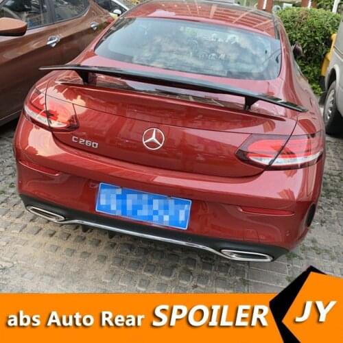 For Benz W205 C-class coupe Spoiler TF ABS Car Rear Wing Spoiler For Benz W205 two DOOR C180 C250 C350 C63 coupe Spoiler 2017