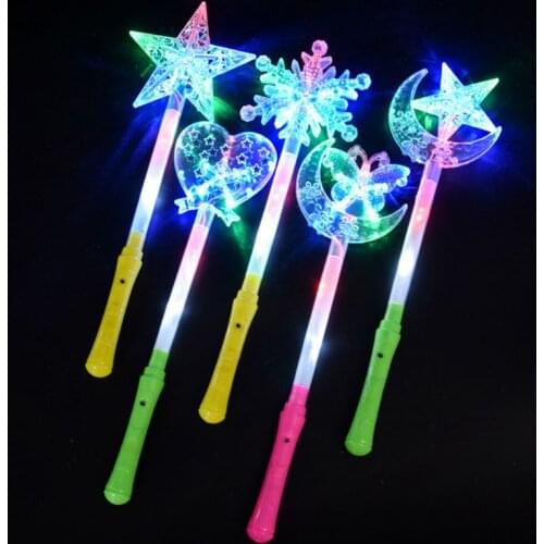 LED Flashing Glow Headband Cosplay Light Hairband Concert Wand Stick Star Snowflake Flashing Sticks
