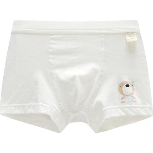 YourSeason 4pcs/lot Boy Cute Panties Natural Cotton Teen Panties Toddler Kids Cartoon Printed White Girl And Boys Underpants