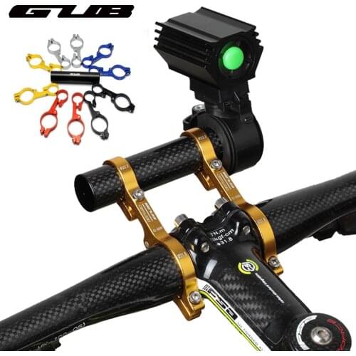 Double Handlebar Extension Mount Mountain Bike Carbon Fiber Extender Holder For Road bicycle Lamp Computer light extended 31.8MM