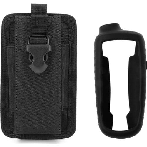 Outdoor Military Tactical Pouch Portable Case Bag + Silicone Case for Handheld GPS Garmin GPSMAP 62 64 65 64ST 65SR 64S 62S 62ST