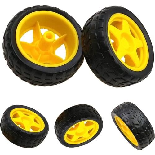 Smart Robot Tracker Car Rubber Chassis Wheel for Arduino Replacement Accessories