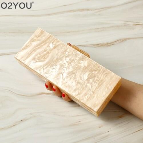 Pearl Champagne Nude Sand Acrylic Box Clutches Women Day Clutches Mirror Inside Wallet Flap Evening Beach Party Acrylic Bags