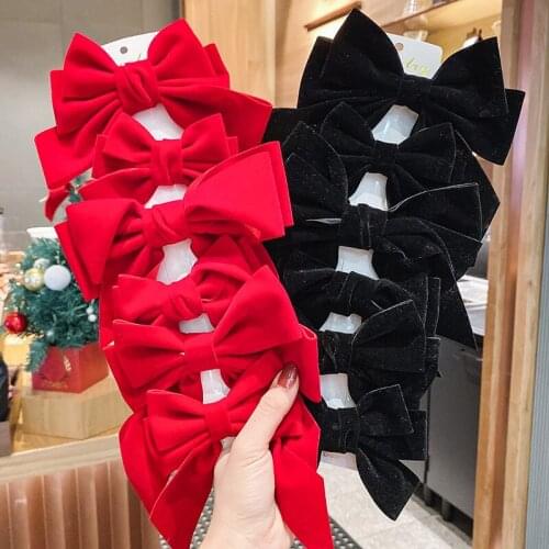 2021 Women Girls Cute Sweet Nylon Tie Bow Ornament Hair Clips Children Lovely Barrettes Hairpins Female Fashion Hair Accessories