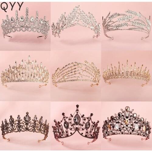 Crystal Crown Bridal Wedding Hair Accessories for Women Rhinestone Tiaras and Crowns Party Hair Jewelry Bridesmaid Headpiece
