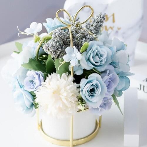 1Bouquest Artificial Flower DIY Bridal Wedding Party Home Festival Decoration For Wedding Home Decoration Fake Flowers