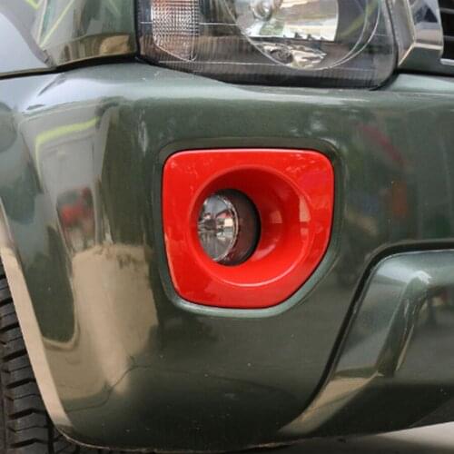 2PC Car Styling Sticker of Front Fog Light Lamps Suitable Cover For Suzuki Jimny 2012 2013 2014 2015 Accessories ABS Decoration