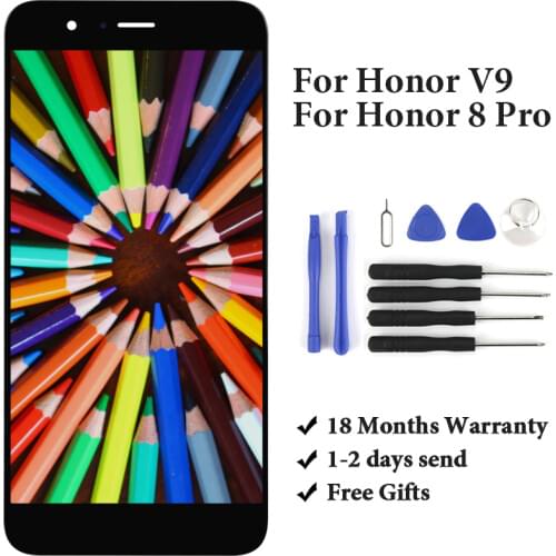 5.7'' For Huawei Honor 8 Pro LCD For V9 Touch Screen DUK-AL20 DUK-L09 Assembly with Free Gift Display Replacement Parts