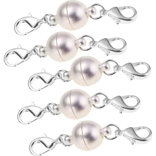 5pcs Round Matte Ball Magnetic Lobster Clasp Neckalce Bracelet Clasp Hook for necklaces bracelets earrings Jewelry Findings