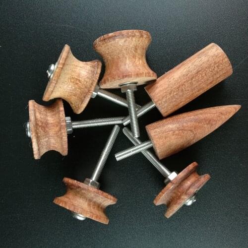 7Pcs Leathercraft Tools Leather Burnisher Wood Slicker Wood Edge Tools for Leather Polishing and Timming Sewing Tools Accessory