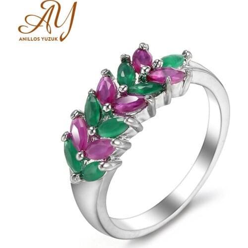 Anillos Yuzuk Silver 925 Jewelry Ring Trendy Luxury Gemstone Women Ring 925 Sterling Silver Rings Jewellery Weddings Party Gifts