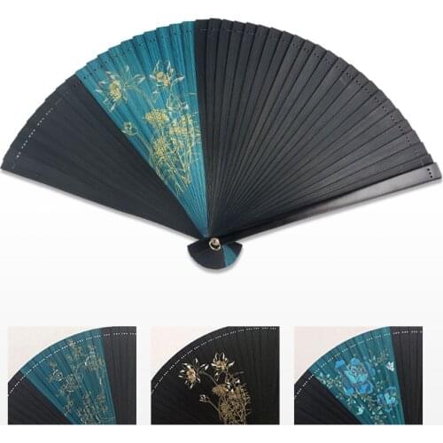 Bamboo fan paint womens folding ladies national style classical hollow bamboo high-end gift