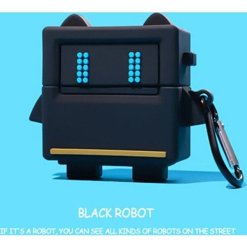 Robot Stand Cartoon For AirPods 1 2 Pro Wireless Bluetooth Earphone/Earbuds Protective Cover Case for AirPods Charging Box