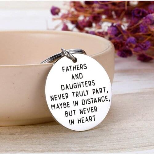 Fathers Day Gifts Keychain for Dad Fathers Day Back to School Graduation Gift For Stepdad Stepdaughter Men Father Present