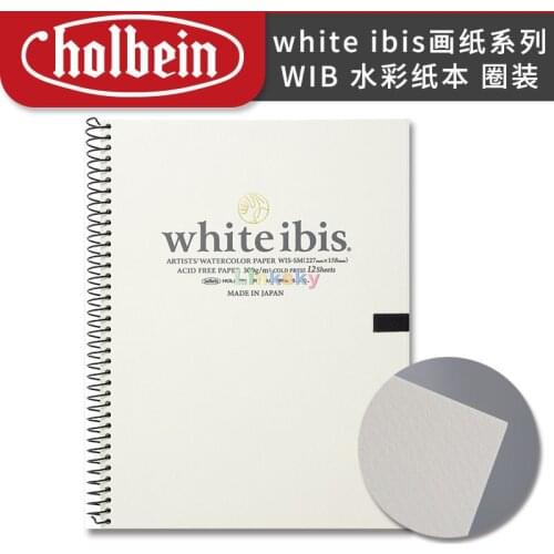 Holbein White ibis watercolor paper 300g 12 sheets,Good paper surface toughness,Painting & Drawing Sketchbook, Art Supplies