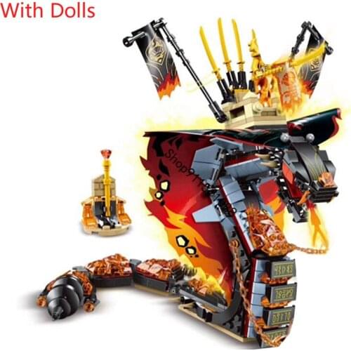 Fire Fang Spinjitzu Building Blocks Compatible ninjago-set 70674 snake Kit Bricks Classic Movie Model Kids Toys For gift