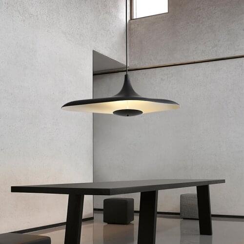 Dining Room Island Creative LED Chandelier Modern Black / White Living Room Lighting Hanging Fixtures Bar Restaurant Nordic Lamp