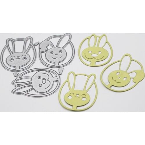Circular Rabbit head Metal Cut Dies Stencils for Scrapbooking Stamp/photo album Decorative Embossing DIY Paper Cards