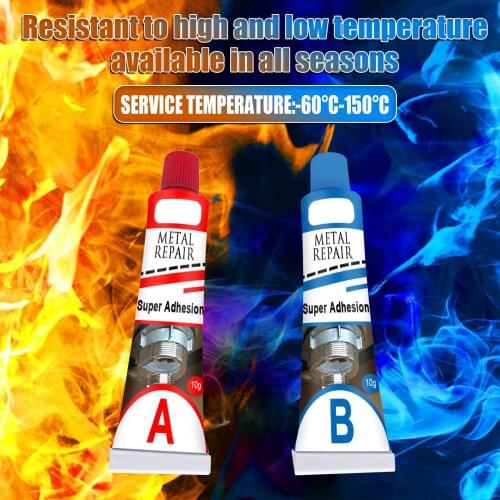 Casting Repair Glue Metal Repair Agent Weld Sticking Cast Iron Tank Radiator Crack AB Repair Glue Car Maintenance FC