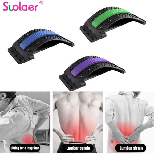Back Massager Stretcher Sciatica Massage Tool Massageador Magic Stretch Fitness Lumbar Support Relaxation Spine Deck Pain Relief