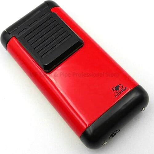 Cohiba 50th Anniversary Metal 3 Torch Jet Flame Cigar Cigarette Lighter Windproof Zinc Alloy Portable Smoking Tool