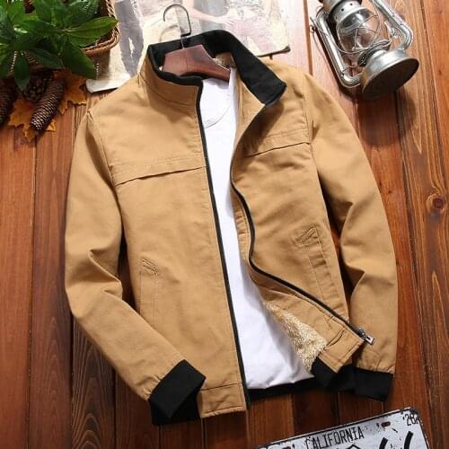 Mens Slim Fit Coat Brand Baseball Men Jacket Parka Winter Jacket Warm Fleece Cargo Bomber Jackets Men Casual Thick Windbreaker