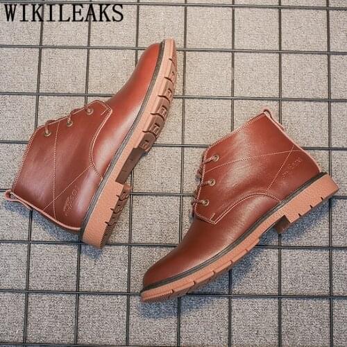 Men Boots Genuine Leather Black Ankle Boots Men Formal Shoes Men Snow Boots Winter Shoes Botas Chelsea Hombre Bota Masculina