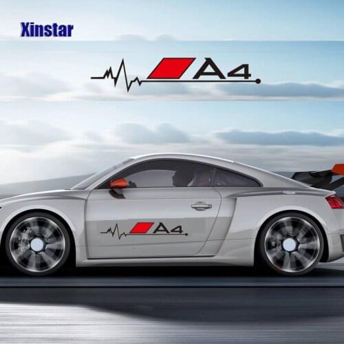 2pcs Car Door Sticker For Audi A1 A3 A4 A5 A6 A7 A8 Q1 Q3 Q5 Q7 TT B6 B7 B8 B9 S3 S4 S6 RS3 RS5 RS8