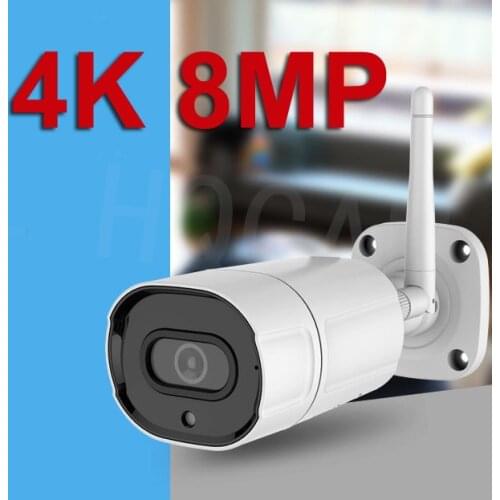 Wifi 8MP 4K IP Camera Outdoor H.265 Onvif Bullet CCTV Array Night Vision IR POE Video Surveillance Camera Camhi Camhipro App