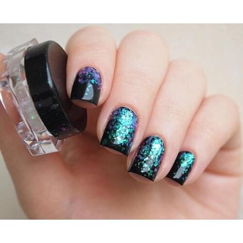 NEW Hot 5Colors Nail art Iridescent mermaid flakes Iridescent nail flakes for Nail decorations