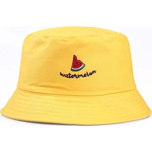 Summer Watermelon Fruits Print Bucket Hats New Fashion Hip Hop Sun Visor Hat Men Women Fishermans Cap Unisex Panama Gorros