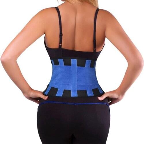 Men Women Waist Support Belt Spine Back Brace Neoprene Breathable Lumbar Corset Waist Trainer Gym Accessories