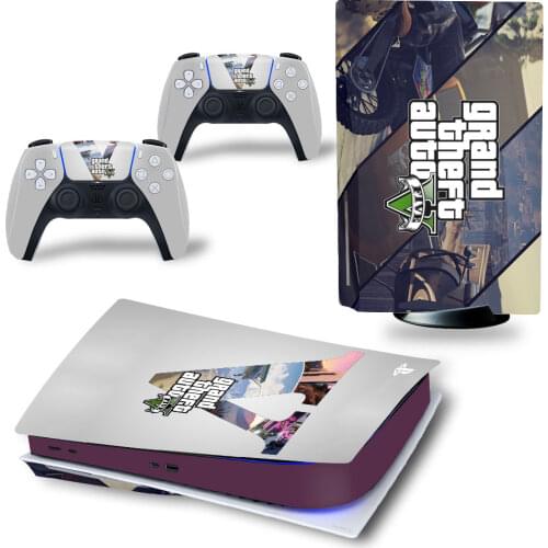 Grand PS5 Standard Disc Edition Skin Sticker Decal Cover for PlayStation 5 Console & Controller PS5 Skin Sticker Vinyl
