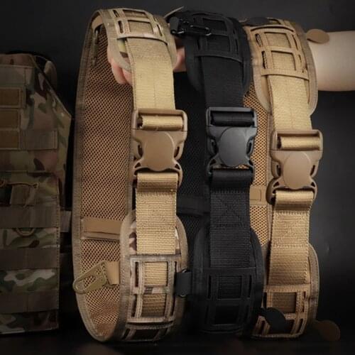 Tactical) Waist Belt Water Resistant Adjustable Training Waistband Support For Molle System LQ650