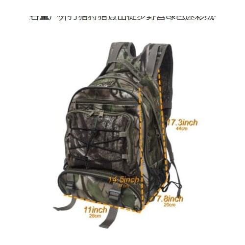 Large-capacity Outdoor Hunting Hunting Mountaineering Hiking Camping Green Camouflage Polyester Backpack Multi-pocket