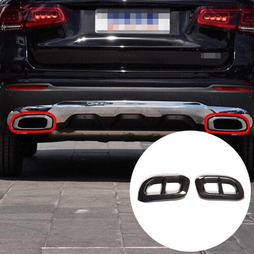 For 2020 Mercedes-Benz GLC GLE GLS four-out tail throat exhaust pipe decorative frame ABS auto parts