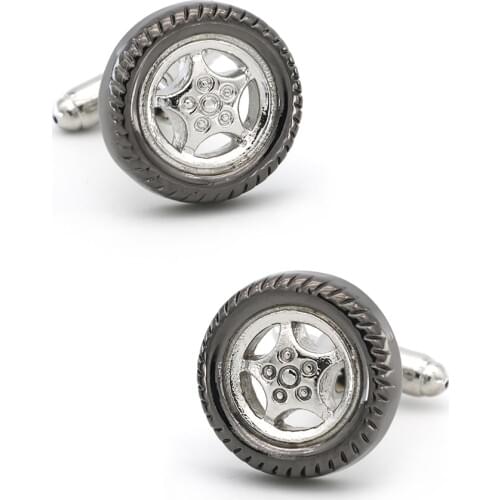 IGame Auto Tyre Cuff Links Gunblack Color Quality Brass Material Novelty Car Design Free Shipping